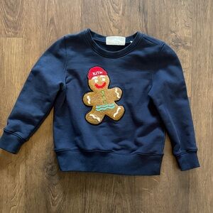 Kith Kids Navy Sweatshirt with Gingerbread Patch